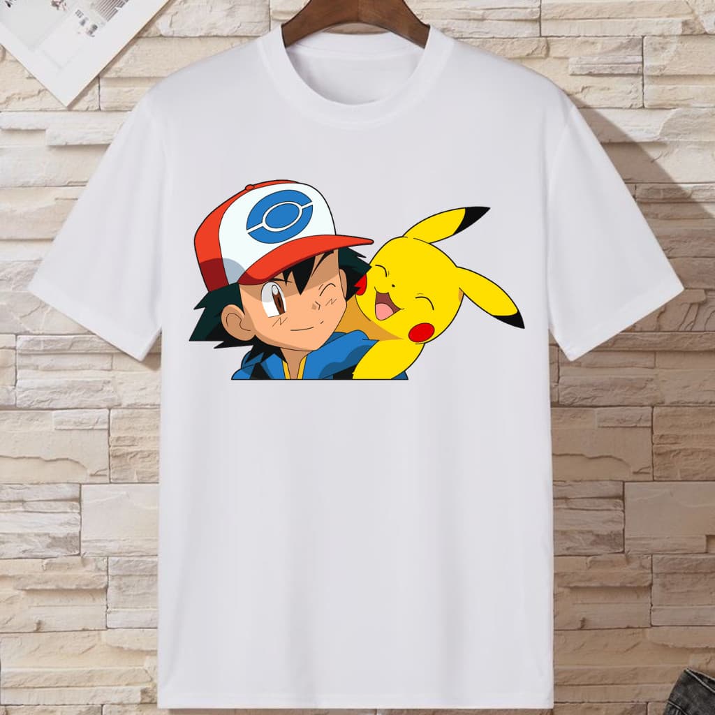 CAMISETA CAMISA BLUSA TSHIRT POKEMON PIKACHU ASH ANIME JOGO DESENHO ANIMADO MODA INFANTIL E  JUVENIL