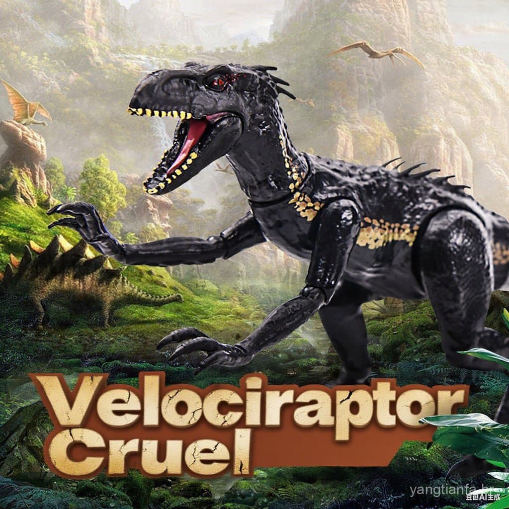 Figura de Ação Dinossauro Indoraptor Velociraptor Articulado Brinquedo Educativo para Crianças Presente de Colecionador