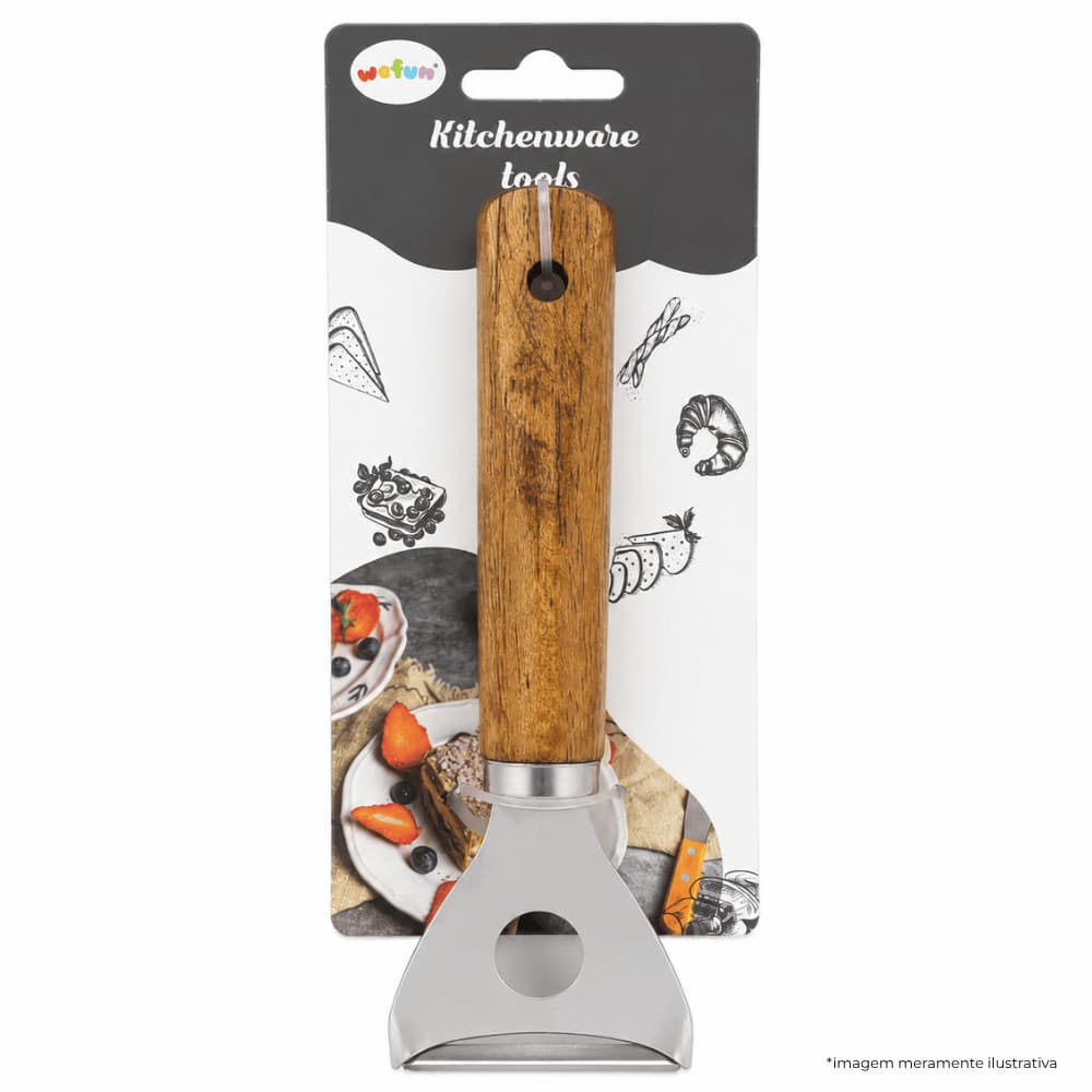 Descascador de Legumes Multifuncional em Inox e Madeira Soft Elegance