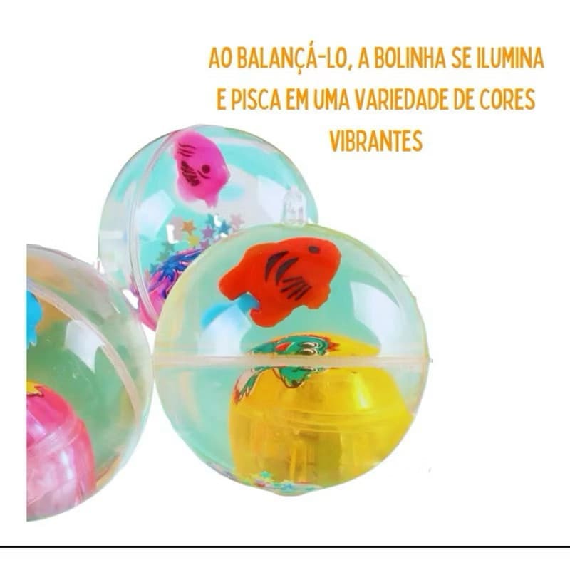 Bolinha Gel Luzes Led Pisca-Pisca Luminoso Bola Pula Pula Com Elastico