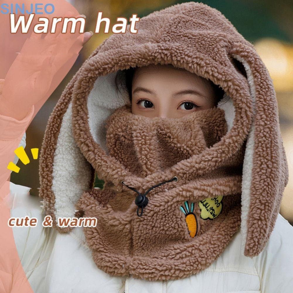 Chapéu Balaclava Com Orelha De Coelho Desde , Gorros Capuz De Máscaras Cordão De Desenho Animado , Boné Pulôver De Lã Qu