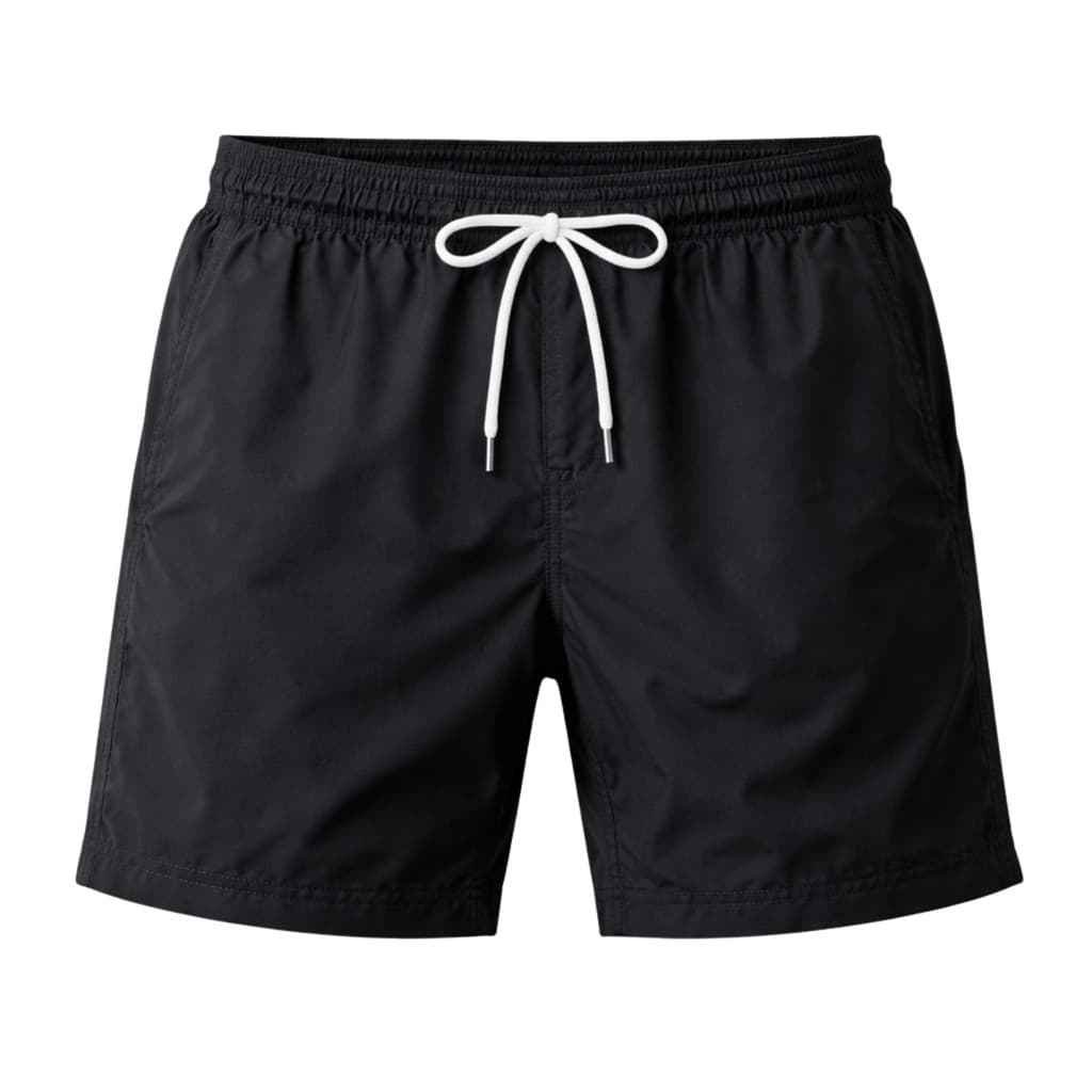 Short Masculino Tactel Elástico Básico Liso Preto