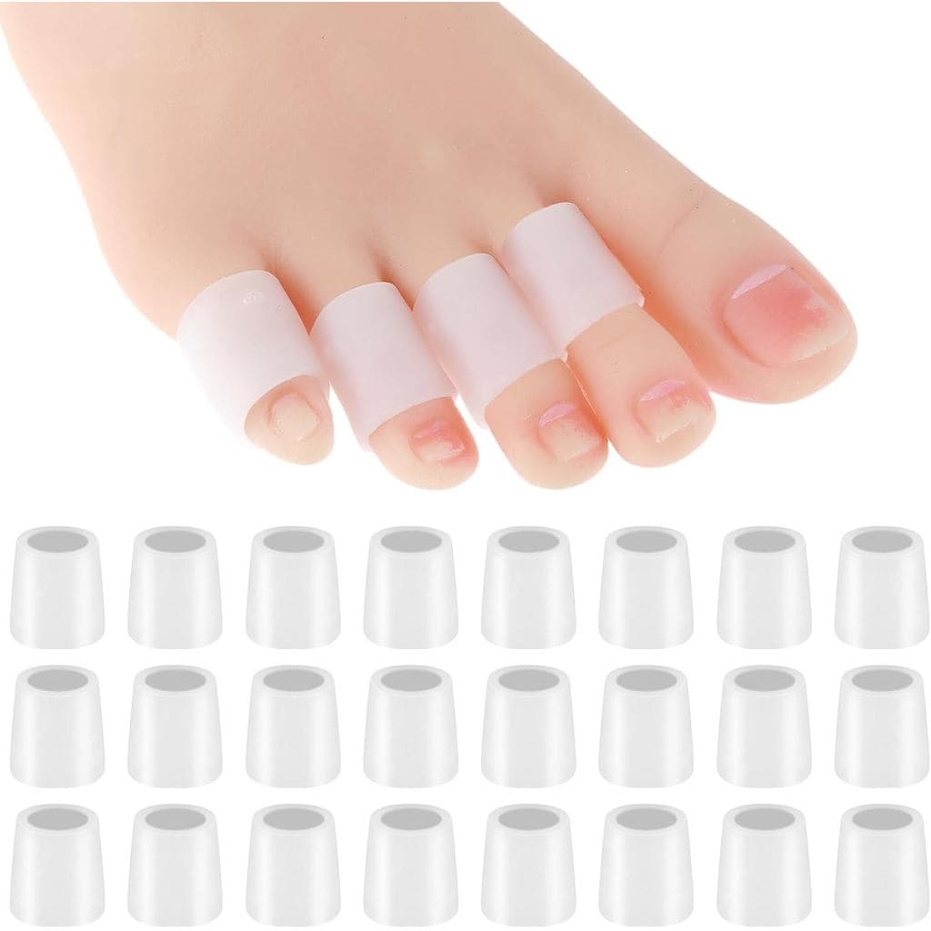 Protetores de Silicone para Dedos dos Pés, 24 Peças, Almofadas Protetoras de Gel Macio para Dedos dos Pés, Protetores de