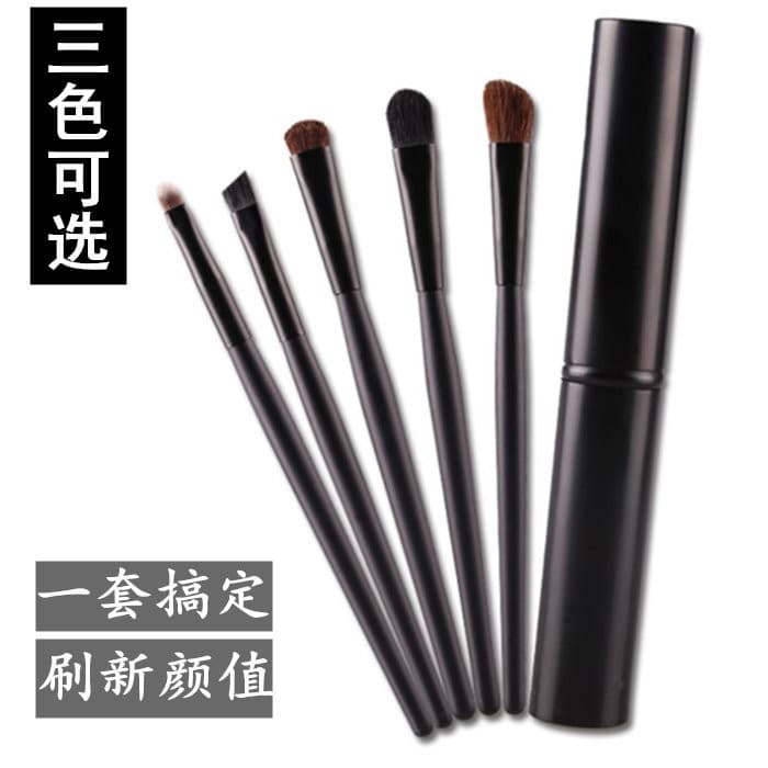 Pincel de sombra para os olhos Conjunto para iniciantes portátil One Eye 5 Pack Cabelo macio Conjunto completo de maquia