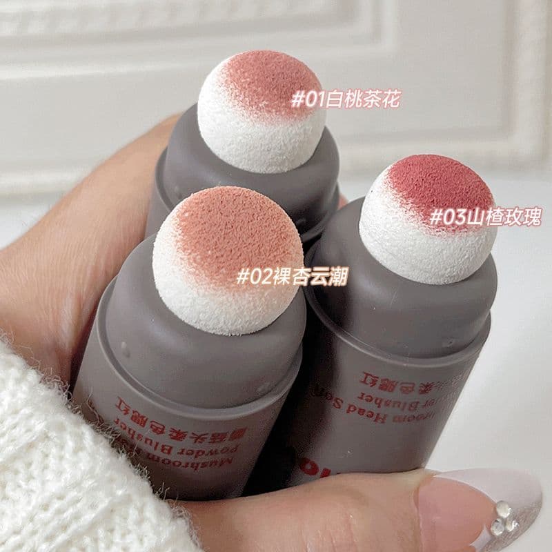 Blush em bastão de duas cabeças Sun-Red Feminino Monocromático Creme Multiuso Nude Damasco Expansão de Baixa Saturação C