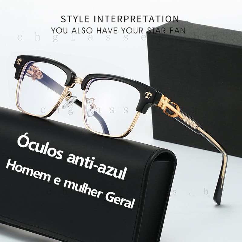 Novos óculos de sol modernos e retrôs, proteção contra luz azul, lentes lisas para homens e mulheres