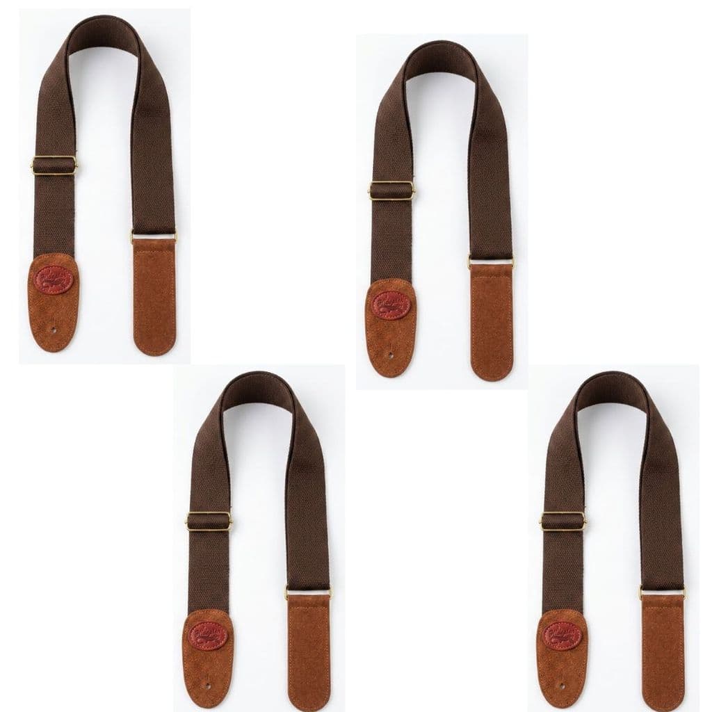 Kit 4 Correias Marrom para Violão Ajustável