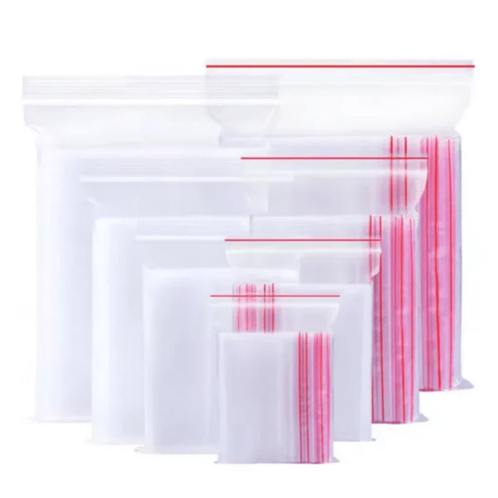 Kit 10 Pacotes Saco Plástico Polietileno Hermético Atóxico 100un cada - Total 1.000un para Descarte Armazenamento Odonto
