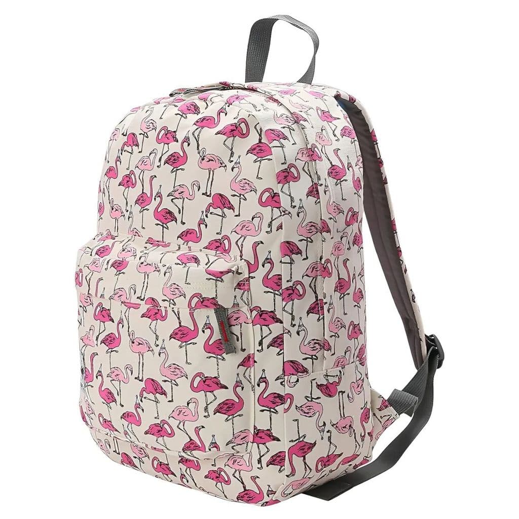Mochila Feminina Juvenil Flamingo Escolar Casual Chenson