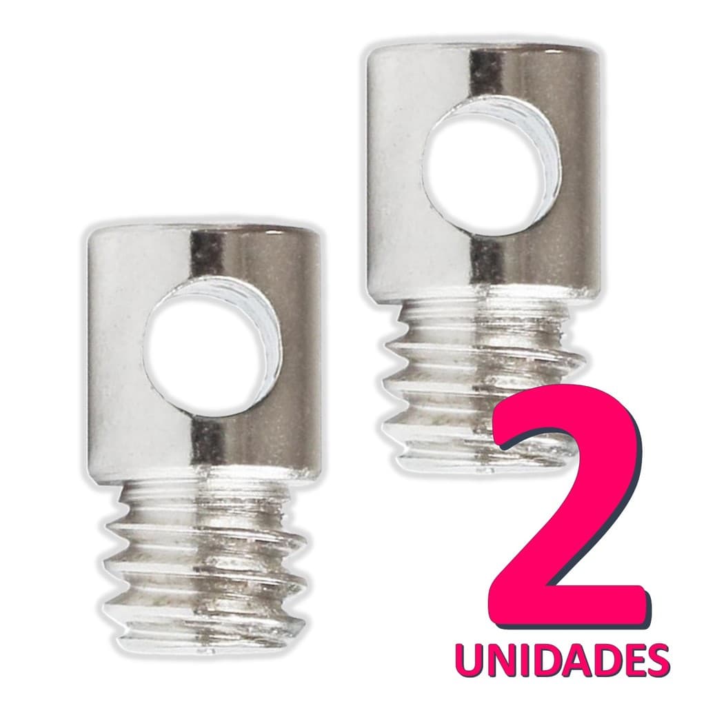 Kit 2 Parafuso 1/4 para Alça de Câmera Engate Rápido Metal Galvanizado Suporte  Fixação e Segurança