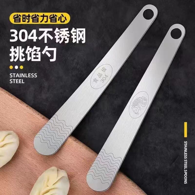 Colher de recheio de bolinho Wonton bolinho recheio colher 304 aço inoxidável recheio espátula colher recheio colher ret