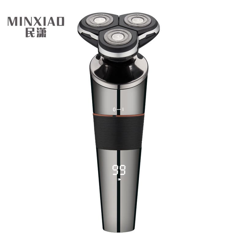 Inovador barbeador elétrico flutuante de três lâminas recarregável faca de barba navalha de lavagem de corpo inteiro mul
