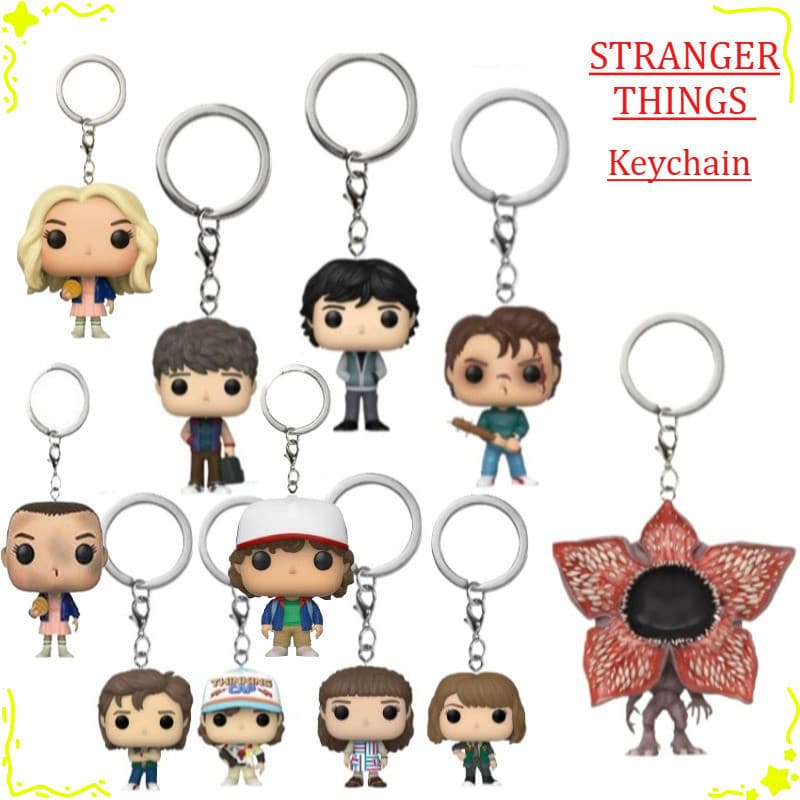 Novo Chaveiro Coisas Estranhas Dustin Onze Steve Demogorgon Robin Will Mike Para Mochila Pingente Menino Menina Presente