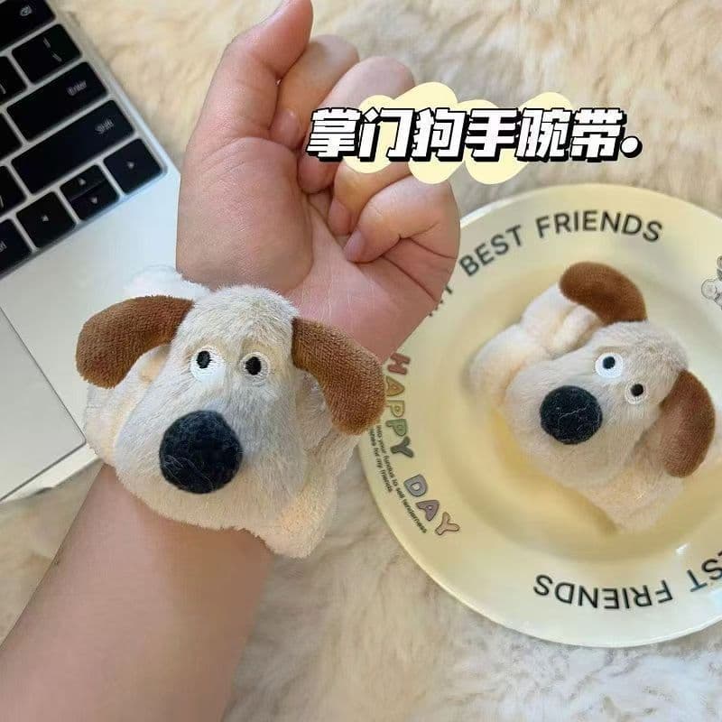 Cabeça dos desenhos animados cão pelúcia rosto lavagem pulseira de pulso à prova dwaterproof água para punhos lavagem de