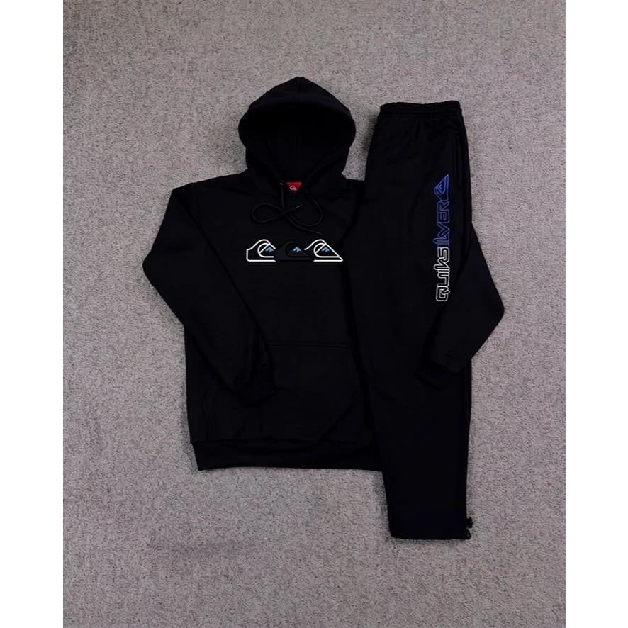Conjunto Moletom Canguru  Masculino Quikisilver Blusa De Frio + Calça Moletom Estampados Unissex Outono/Inverno