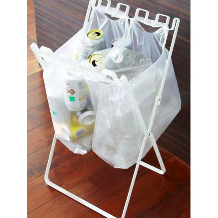 YAMAZAKI YAMAZAKI Industrial Mesmo Estilo Em Forma de X Dobrável Classificação Lixeira Saco de Lixo Suporte Pendurado Ra