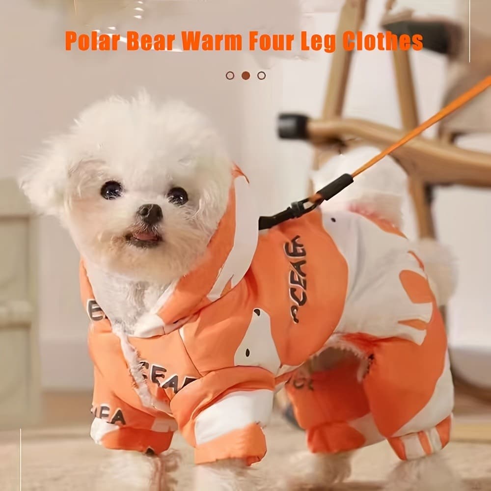 Roupa de Inverno Espessa para Cães, Quente e Confortável, Adequada para Animais de Estimação como Teddy e Pomeranian, Co