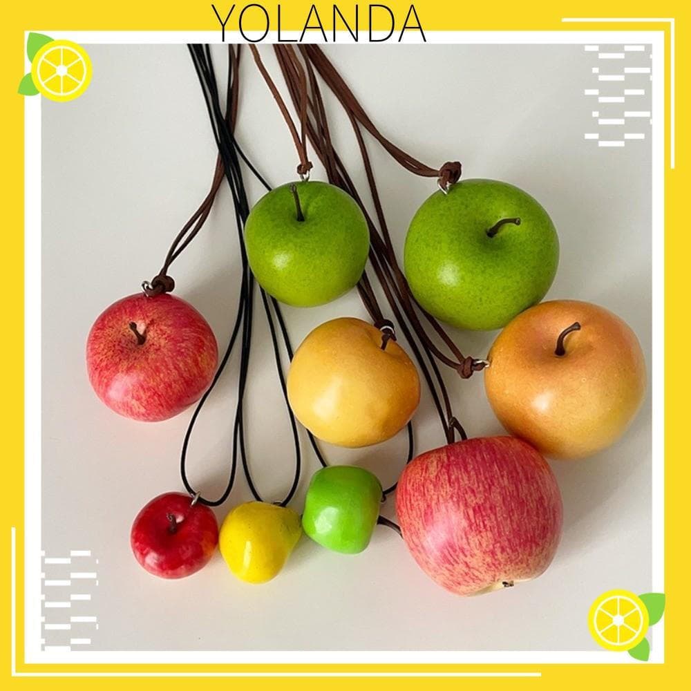 Colar De Espuma YOLANDAGOODS , Pingente De Frutas De Simulação De Corda Ajustável DIY , Corrente De Suéter Leve
