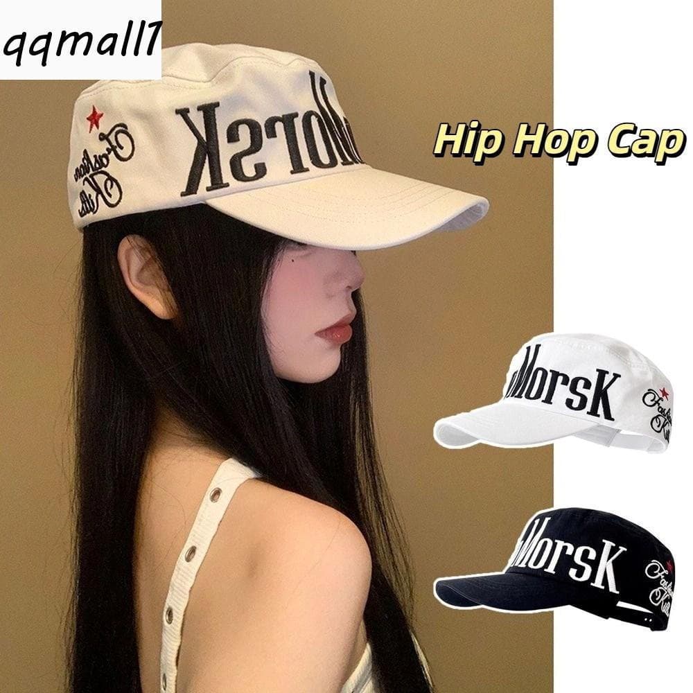 Boné Bordado Com Letras QQMALL1 , De Beisebol Americano De Hip Hop Masculino E Feminino , Chapéu Snapback De Dança De Ru