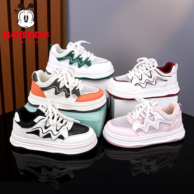 B sapatos infantis bebê ervilhas Net sapatos tênis moda 2025 novos produtos sola macia crianças verão novos produtos cor