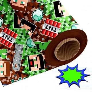 Tecido TNT Estampado Minecraft Original 1m 2m 3m perfeita para Decoração de Mesa e Parede