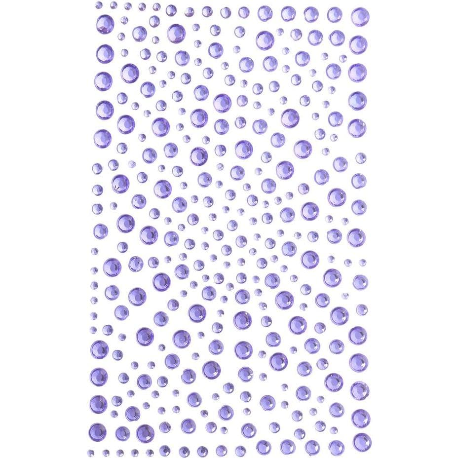 DECORA 325 peças de Adesivos de Strass Roxos Autoadesivos para Decoração de Unhas, Maquiagem, Scrapbooking e Artesanato