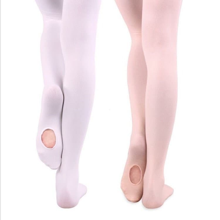 Meias-Calças Femininas De Primavera Verão Finas De Dança Infantil Ballet De Veludo Dançante Brancas