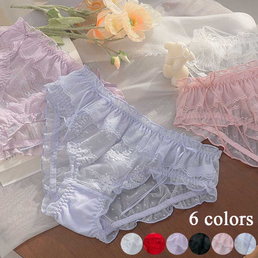 Cueca De Renda Arco Cintura Média Triângulo Calcinha Sem Costura Cor Sólida