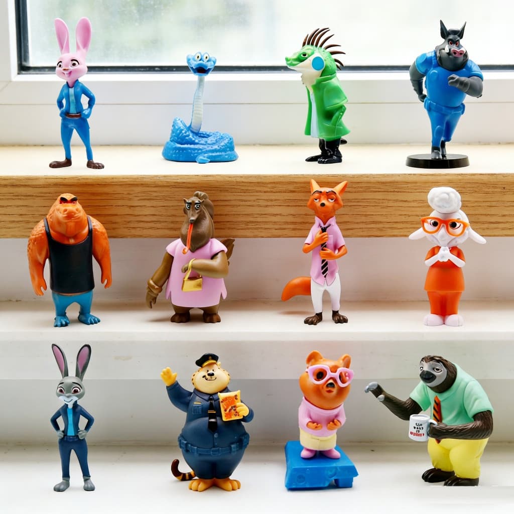 8 Unidades Zootopia 2 : Ascensão Dos Não-Mammíferos Nick Fox Judy Rabbit Gary Action Figure Modelo Boneca Brinquedo Pres