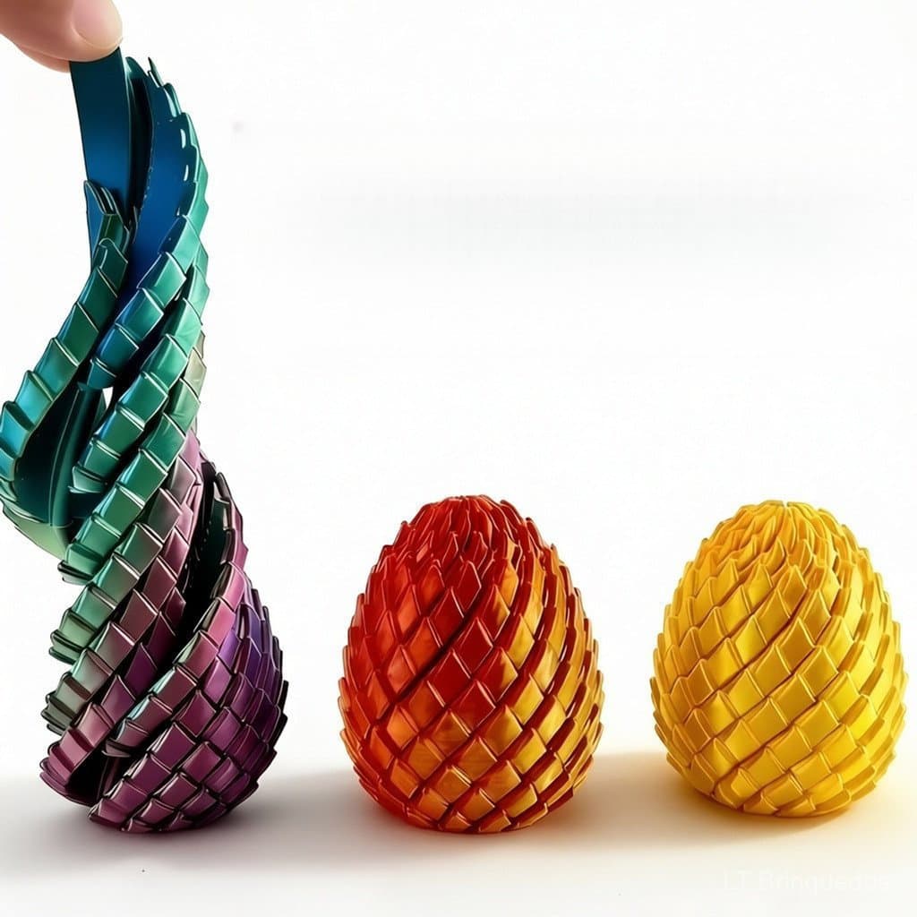 Ovo de dragão antiestresse impresso em 3D, ovo de dragão deformável, brinquedo torcido, bola de lançamento, bola deformá