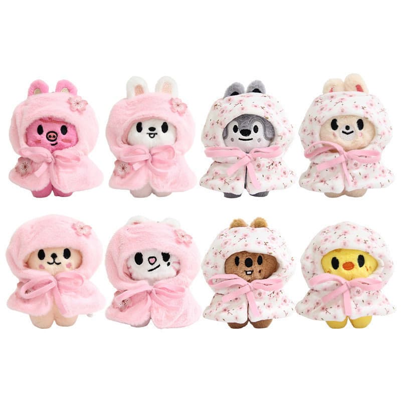 FM Zhouzhou Mesmo Estilo Skzoo Errante Capa de Boneca Infantil Roupas de Bebê Chaveiro Quadrado Pode Pequena Boneca Ping