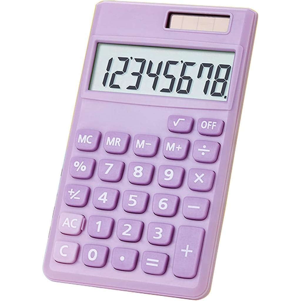 Calculadora Básica, Mini Calculadoras de Tamanho Compacto e Bonito para Escola, Escritório, Casa (Roxa)