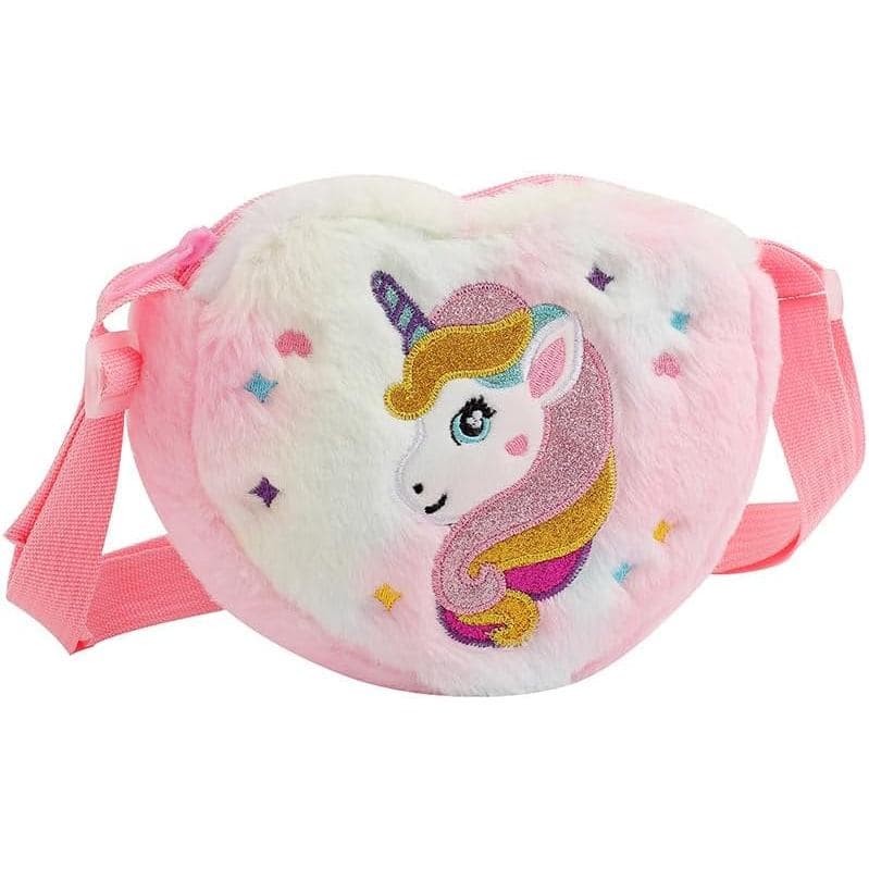Bolsa Transversal Infantil para Meninas, Bolsa de Pelúcia em Forma de Unicórnio, Bolsas de Unicórnio para Meninas, Bolsa