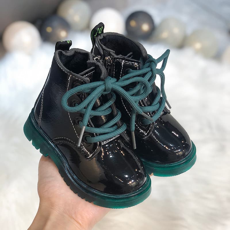 Botas Martin para meninos de 0 a 3 anos, botas curtas quentes, forro de lã, botas de bebê para meninas, forro de algodão