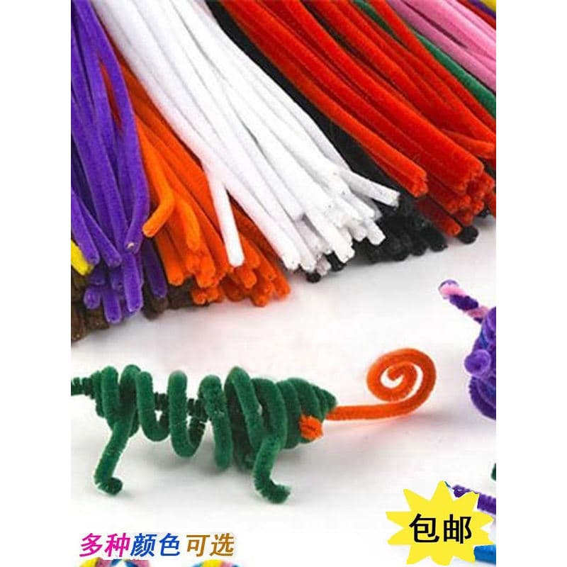 Ribbon.Plus Tiras de fio de pelúcia Tiras coloridas Estilo Torção Fazendo Caterpillar Twisting Sticks Tops criativos