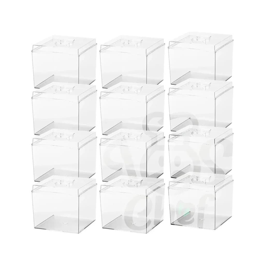 Kit 16 potes 3,3 Litros Herméticos Acrílico Armazenamento Doces Cereais Temperos Mantimentos