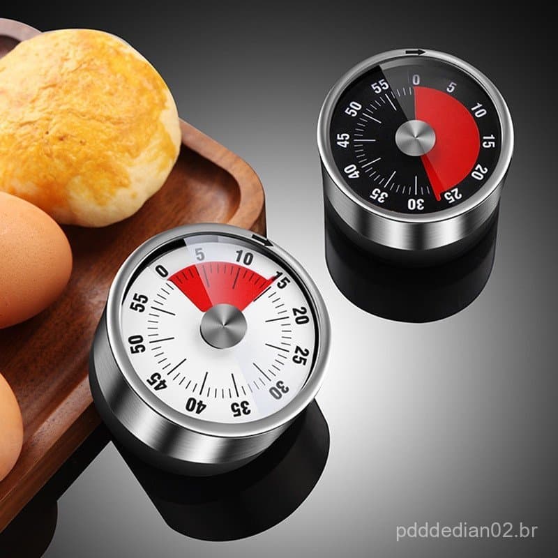 Temporizador De Cozinha Mecânica Relógio De 60 Minutos Com Alarme Magnético De Alto Cl