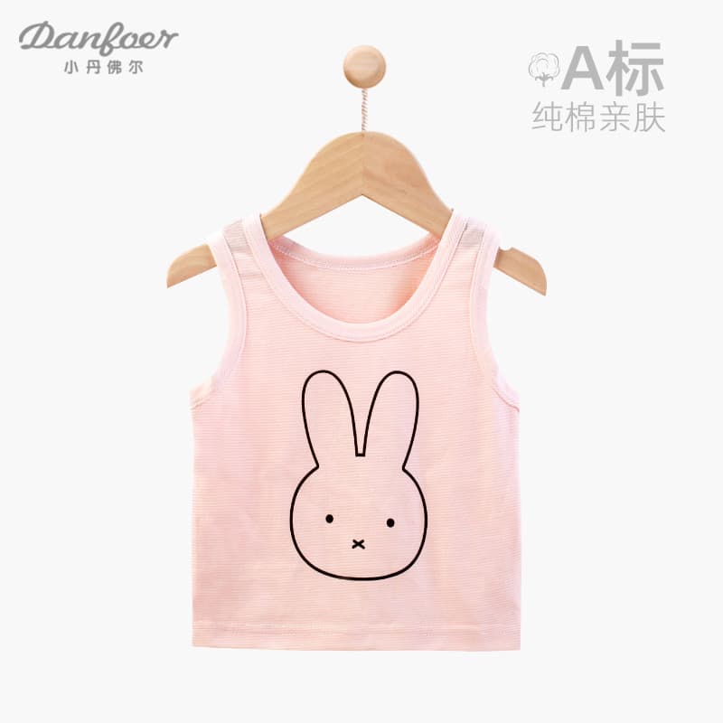 Little Denver Colete para meninas de algodão puro verão estilo fino bebê sem mangas Top infantil estilingue camiseta rou