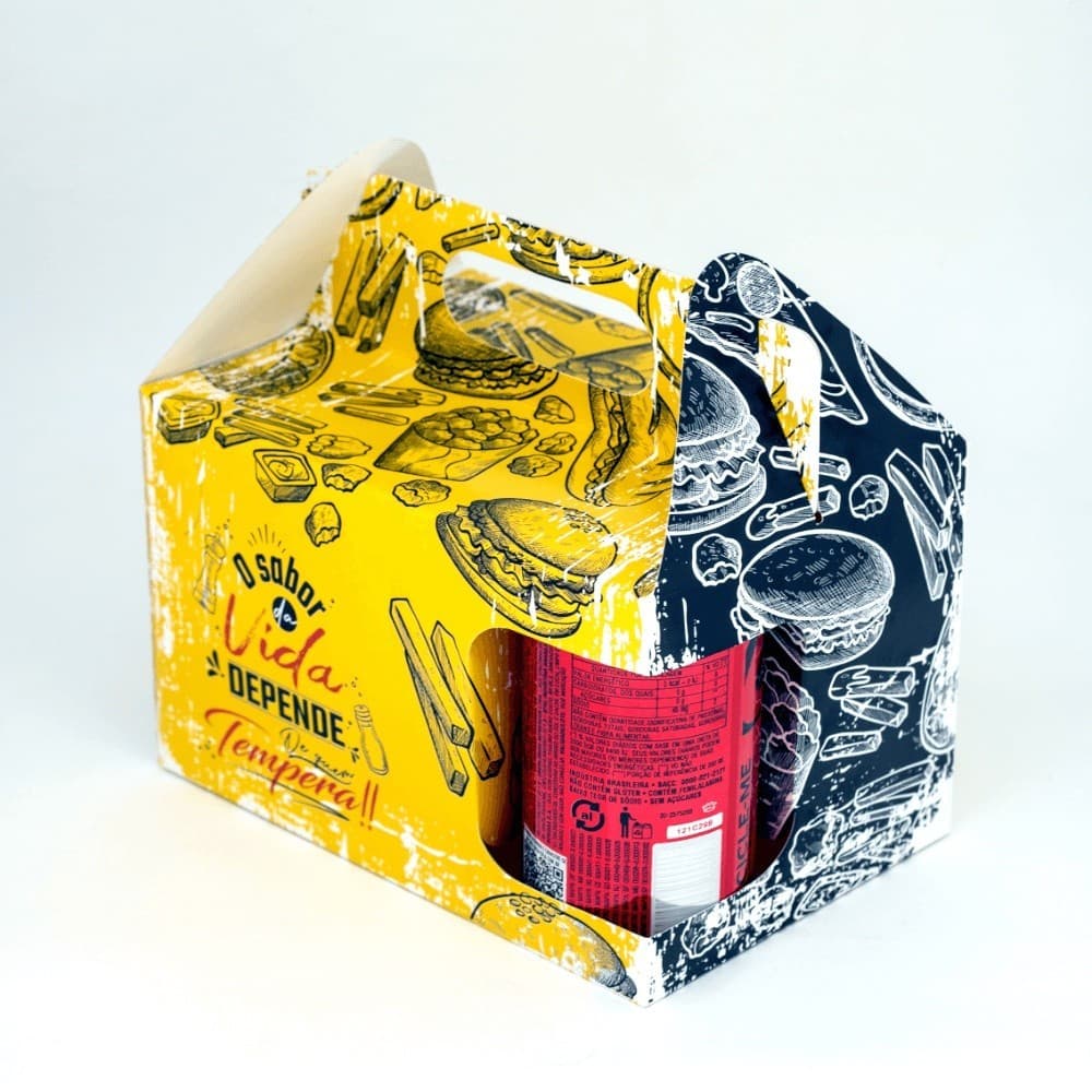Maleta para Combo KIT Lanches e Hambúrguer – Caixa para Delivery Várias  Cores 100un