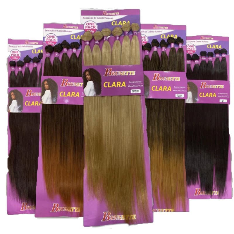 cabelo orgânico liso CLARA 300 gramas para peruca e apliques