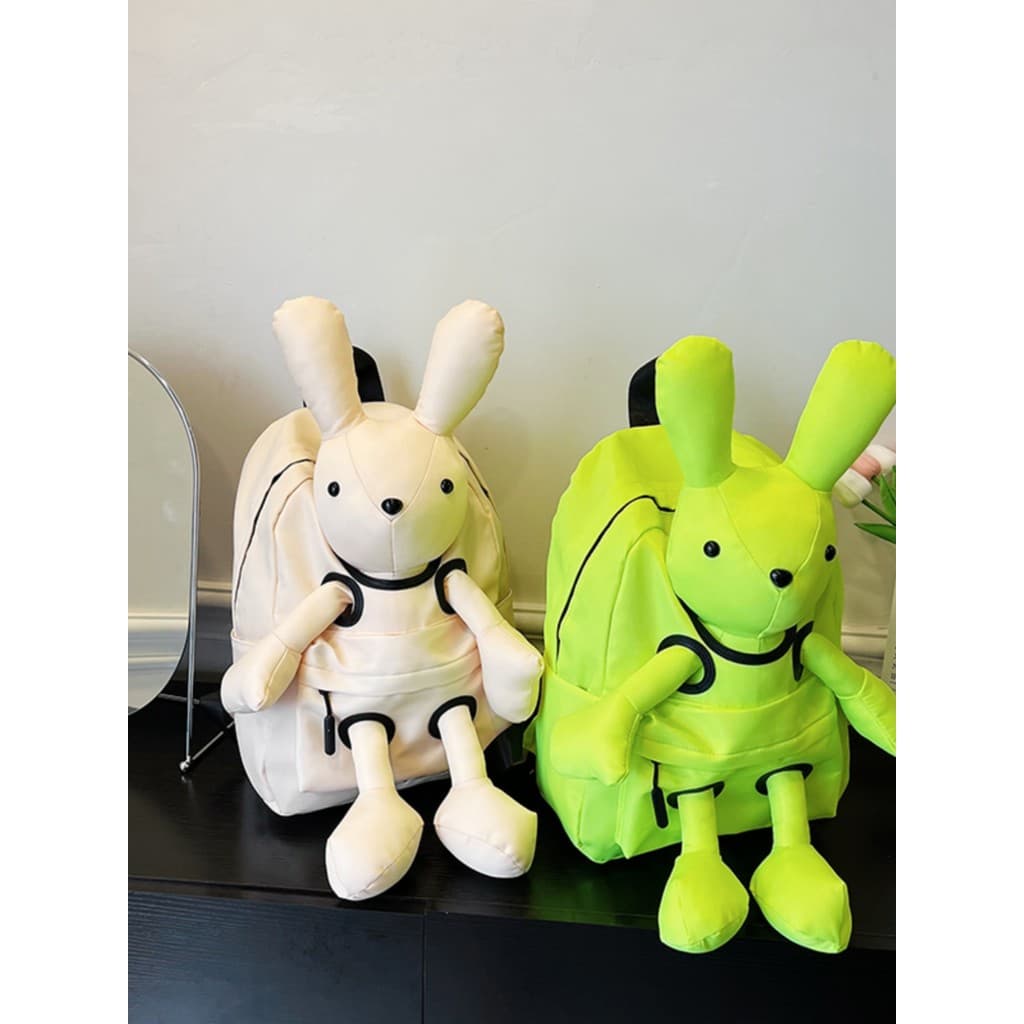 Bonito coelho dos desenhos animados mochila menina novo estilo moda saco de viagem estudantes do ensino fundamental clas