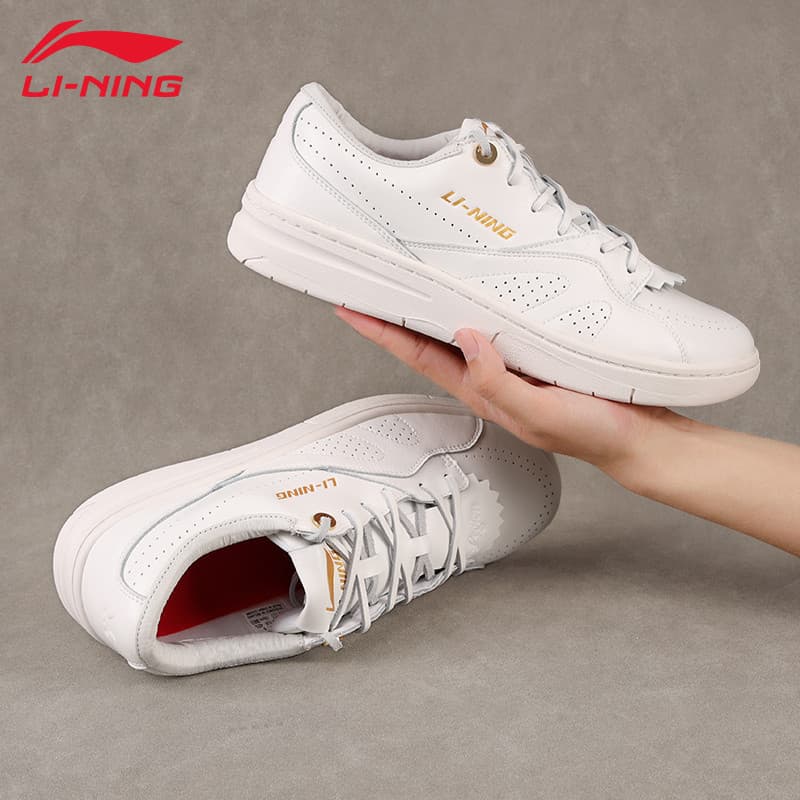 Li Ning tênis masculino primavera outono novo baixo-Top Casual respirável na moda antiderrapante clássico cor sólida tod