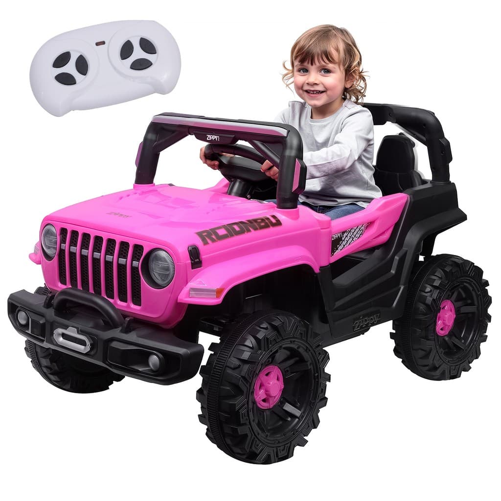 Carro Jipe Elétrico Carrinho De Passeio Infantil 12v Com Carregador Bivolt e Controle Remoto