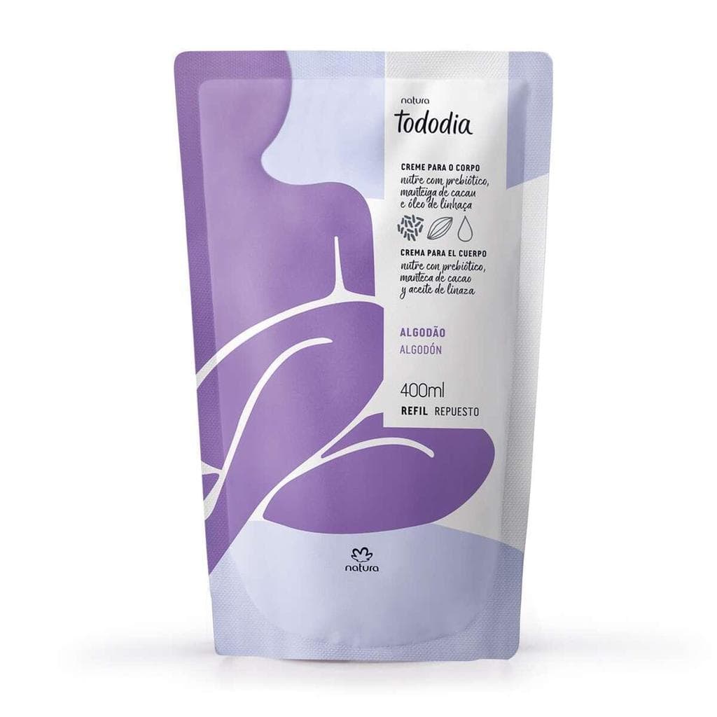 Refil Creme para o Corpo Natura Tododia Algodão 400ml