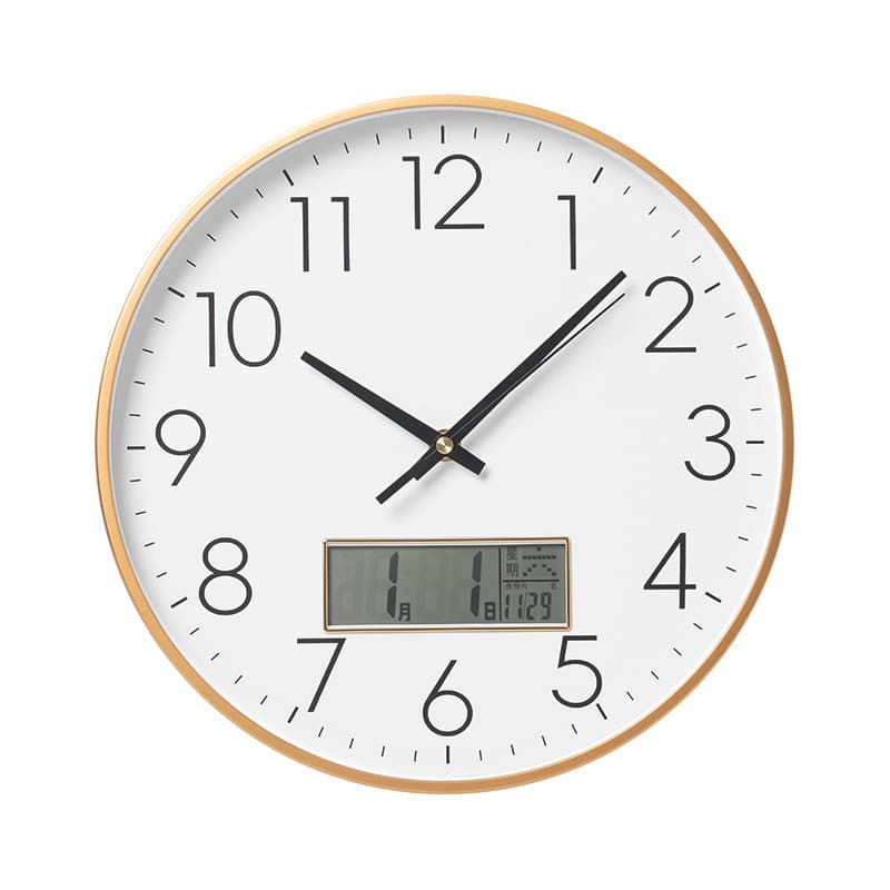 Relógio de parede relógio de parede LCD calendário perpétuo Display temperatura semanal eletrônico relógio de quartzo pe