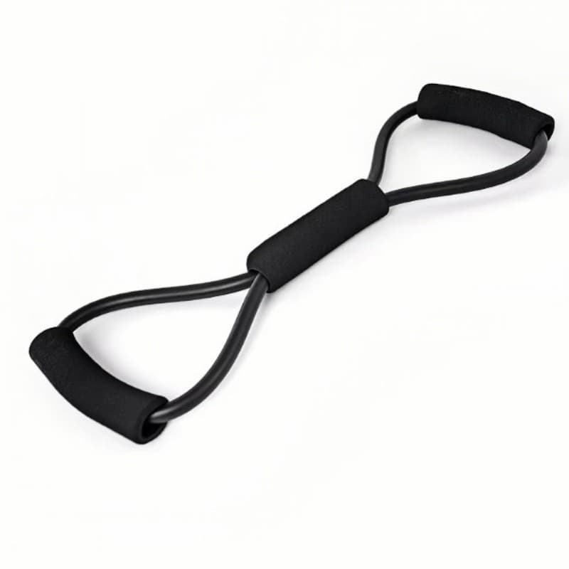 Elástico de Exercício em Formato 8 para Fitness e Yoga Preto