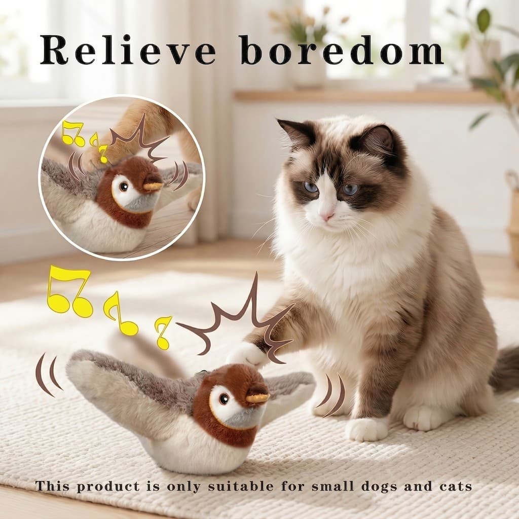 Brinquedo para gatos agitando pássaros para animais de estimação, ferramenta prática interativa para aliviar o tédio de