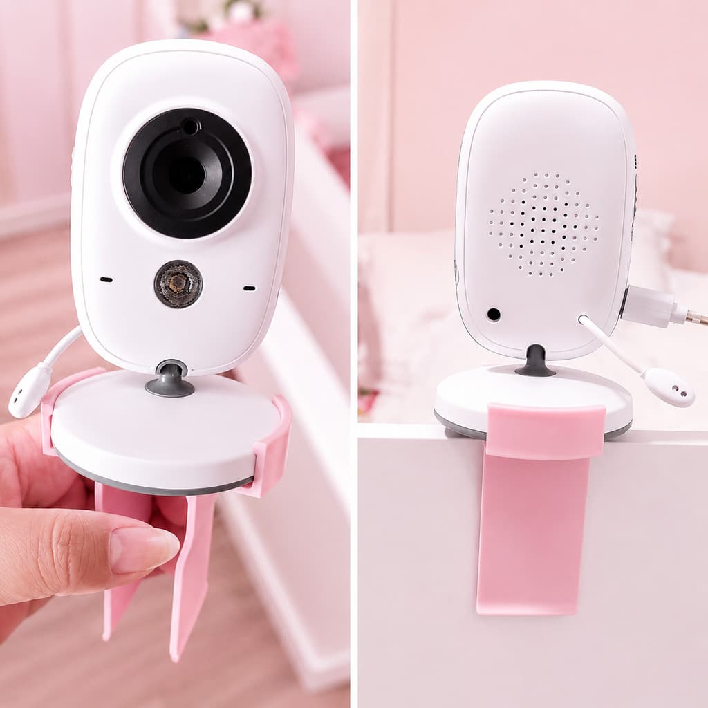 Suporte Baba Eletronica Para Berco Universal  VB603 baby monitor Rosa Menina
