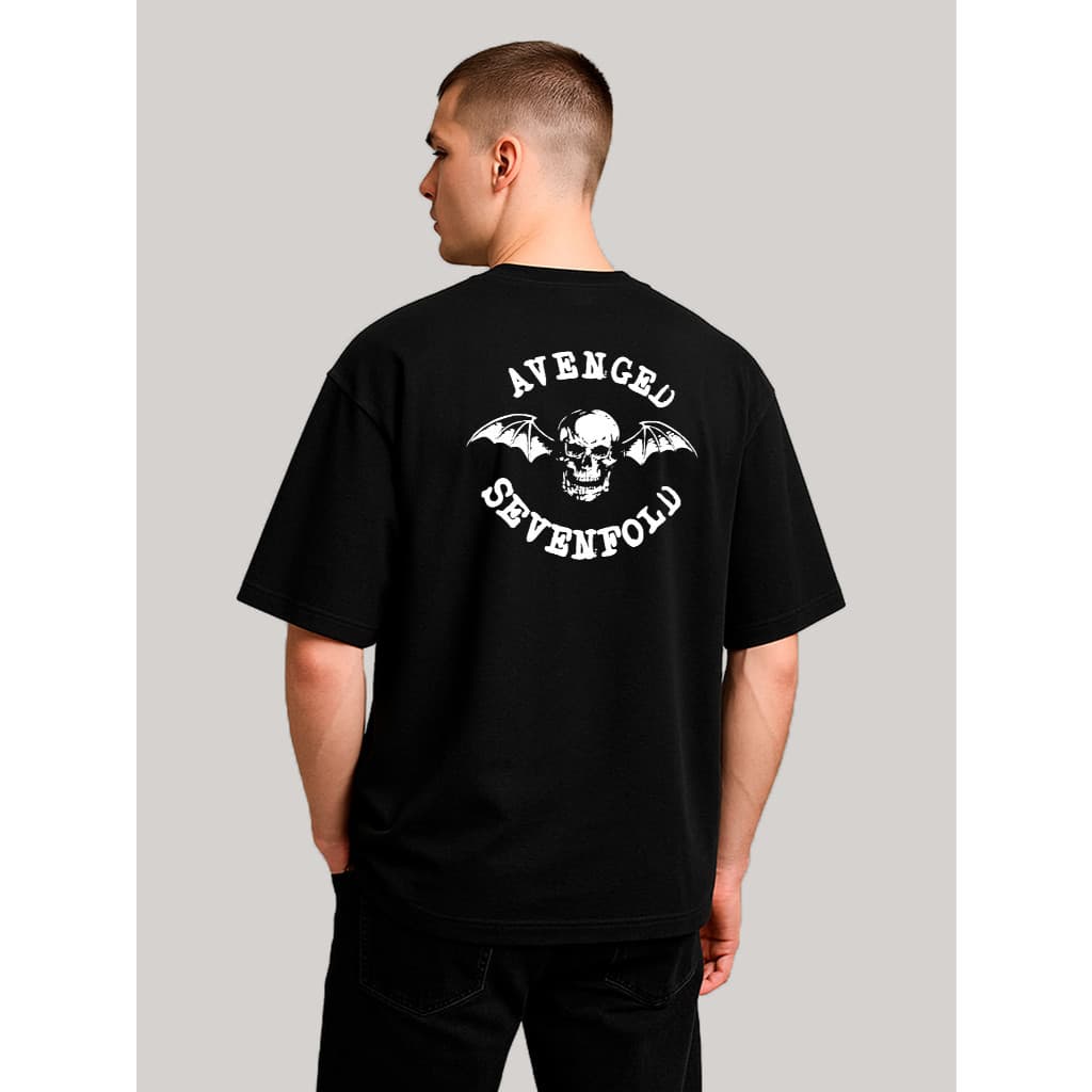 Camisa Camiseta T-shirt Masculina Feminina Oversized Banda Avenged Moda Rock Unissex Estilo Streetwear Alternativo A7X