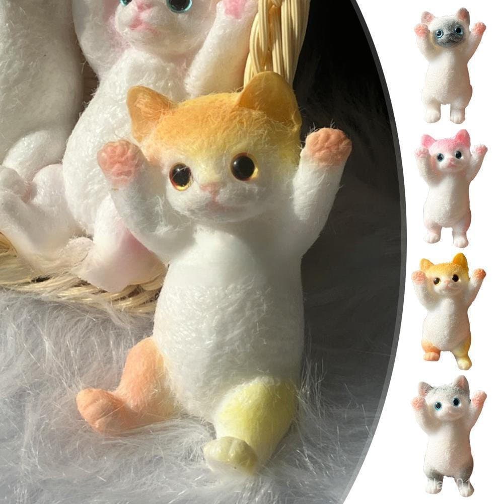 Simulação Gato Squeeze Brinquedo Gatinho Taba Pelúcia Macio Estresse Presente Aliviar Aniversário Menina Q4t0
